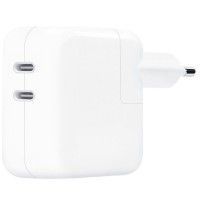 МЗП 35W Dual USB-C Port Power Adapter for Apple (AAA) (no box) Білий (45715)