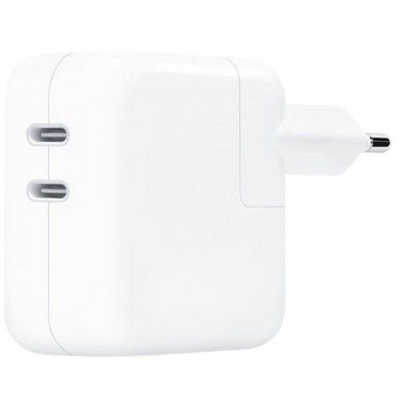МЗП 35W Dual USB-C Port Power Adapter for Apple (AAA) (no box) Білий (45715)