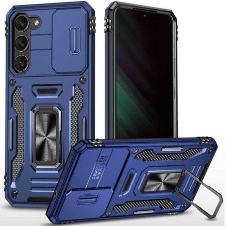 Ударостійкий чохол Camshield Army Ring для Samsung Galaxy S23 FE Синий (46728)