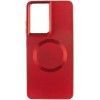 TPU чохол Bonbon Metal Style with MagSafe для Samsung Galaxy S24 Ultra Красный (46777)
