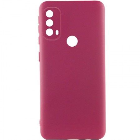 Чохол Silicone Cover Lakshmi Full Camera (A) для Motorola Moto E40 Бордовый (47269)