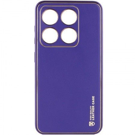 Шкіряний чохол Xshield для Xiaomi 14 Фиолетовый (47799)