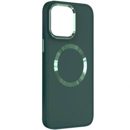 TPU чохол Bonbon Metal Style with MagSafe для Apple iPhone 15 (6.1'') Зелёный (47810)