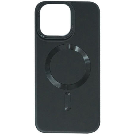 Шкіряний чохол Bonbon Leather Metal Style with MagSafe для Apple iPhone 15 (6.1'') Чорний (47856)