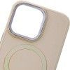 Шкіряний чохол Bonbon Leather Metal Style with MagSafe для Apple iPhone 15 Plus (6.7'') Розовый (47860)