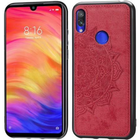 TPU+Textile чехол Mandala с 3D тиснением для Xiaomi Redmi 7 Червоний (26731)