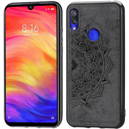 TPU+Textile чехол Mandala с 3D тиснением для Xiaomi Redmi 7 Черный (26735)