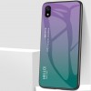 TPU+Glass чехол Gradient HELLO для Xiaomi Redmi 7A Фіолетовий (26763)