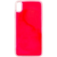 Неоновый чехол Neon Sand glow in the dark для Apple iPhone X / XS (5.8'') Рожевий (26799)