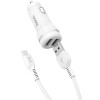 АЗУ Hoco Z27 Staunch + Cable (Micro) 2.4A 2USB Білий (26834)