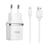 СЗУ Hoco C11 Charger + Cable (Lightning) 1.0A 1USB Белый (26838)
