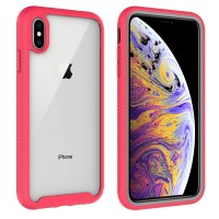 Ударопрочный чехол Full-body Bumper Case для Apple iPhone XS Max (6.5'') Розовый (26864)