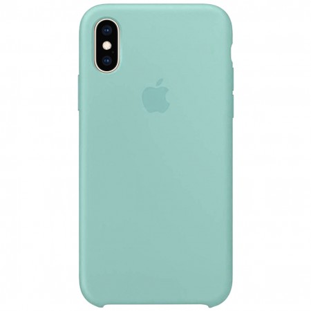 Чехол Silicone Case (AA) для Apple iPhone X (5.8'') / XS (5.8'') Бирюзовый (26571)