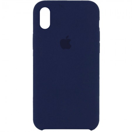 Чехол Silicone Case (AA) для Apple iPhone XS Max (6.5'') Синий (26554)