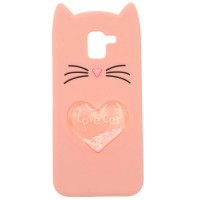 Чехол для Samsung J6 2018 J600 Love Cat Розовый (3462)