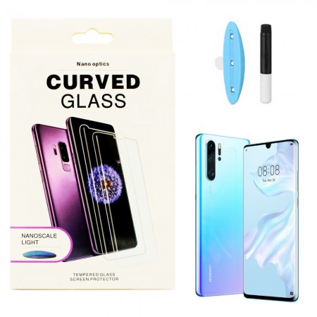 Защитное стекло 5D для Huawei P30 Pro UV (Жидкий клей) (4240)
