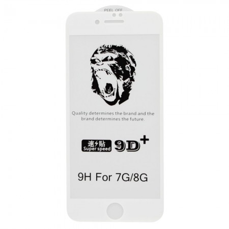 Защитное стекло 5D Gorilla для Apple iPhone 7 / 8 White (4733)