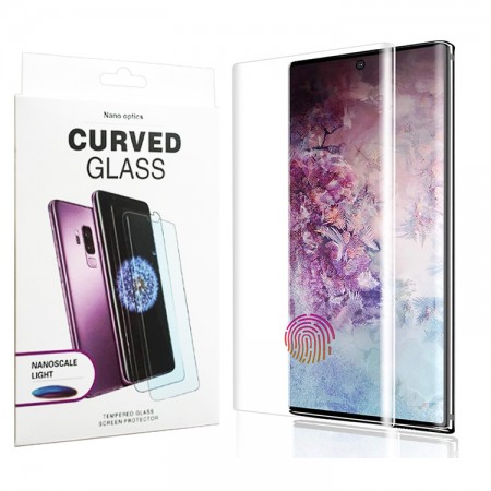 Защитное стекло 5D для Samsung Galaxy S20 UV (Жидкий клей) (5718)