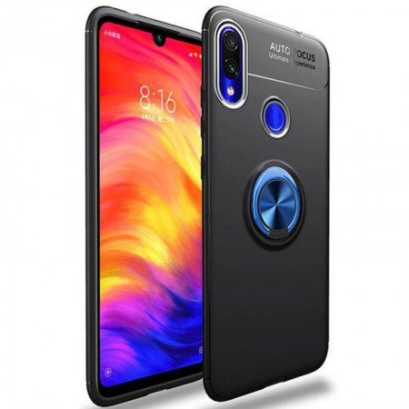 TPU чехол Deen ColorRing под магнитный держатель для Xiaomi Redmi 7 Чорний (26689)