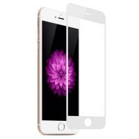 Защитное стекло 5D для iPhone 6 / 6S WHITE (белое)