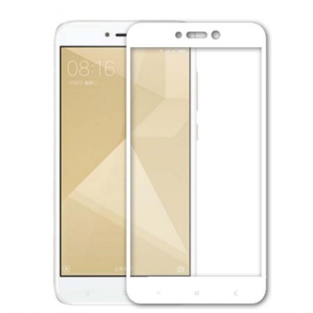 Защитное стекло Full Cover для Xiaomi Redmi Note 4X WHITE (белое)